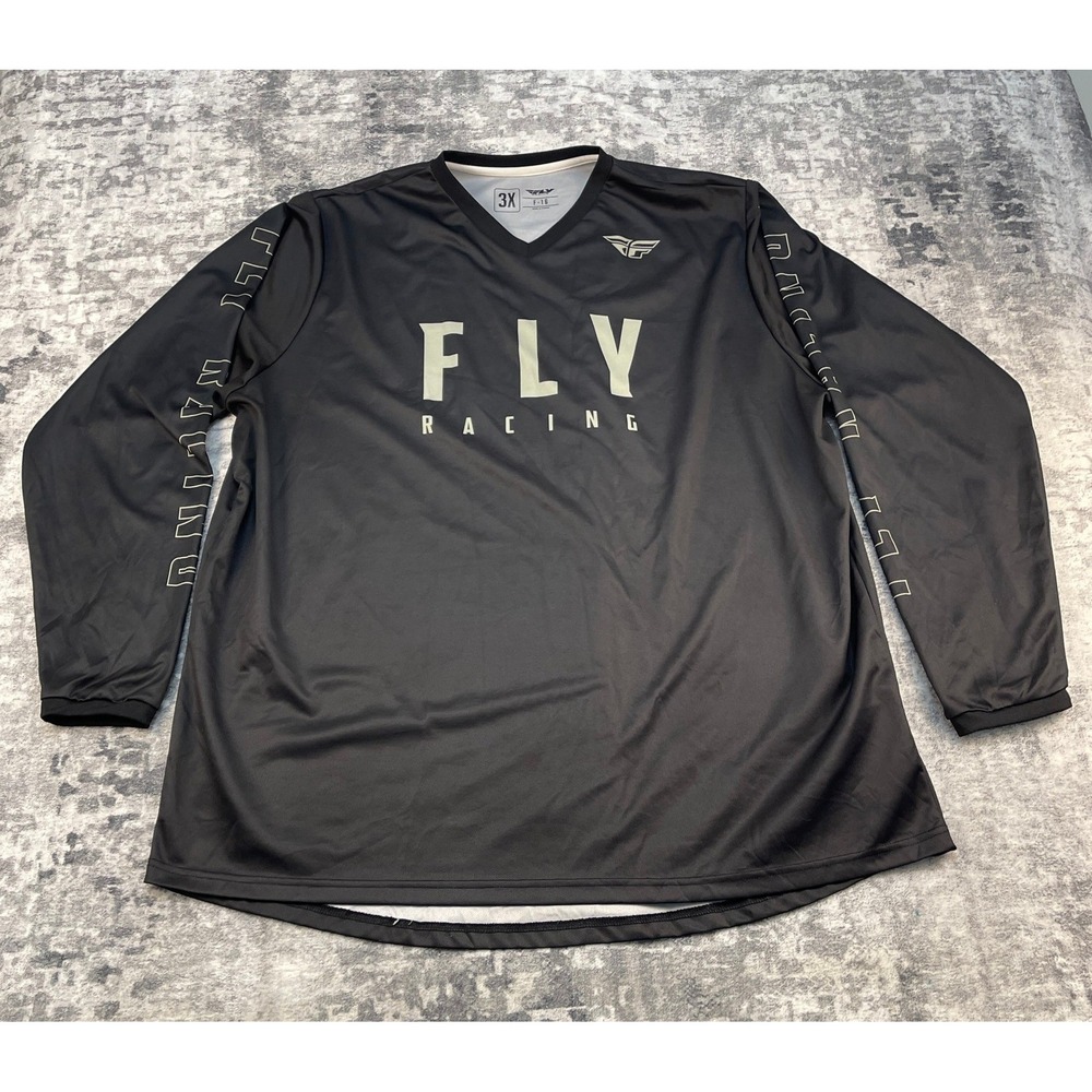 Fly Racing Men 3XL Long Sleeve Shirt Black Motocore Streetwear Graphic Sleeve